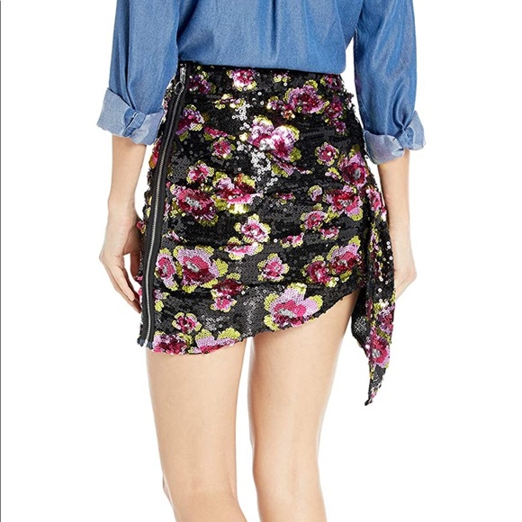 For Love and Lemons San Junipero Sequin Skirt, Dahlia - M - Picture 2 of 7